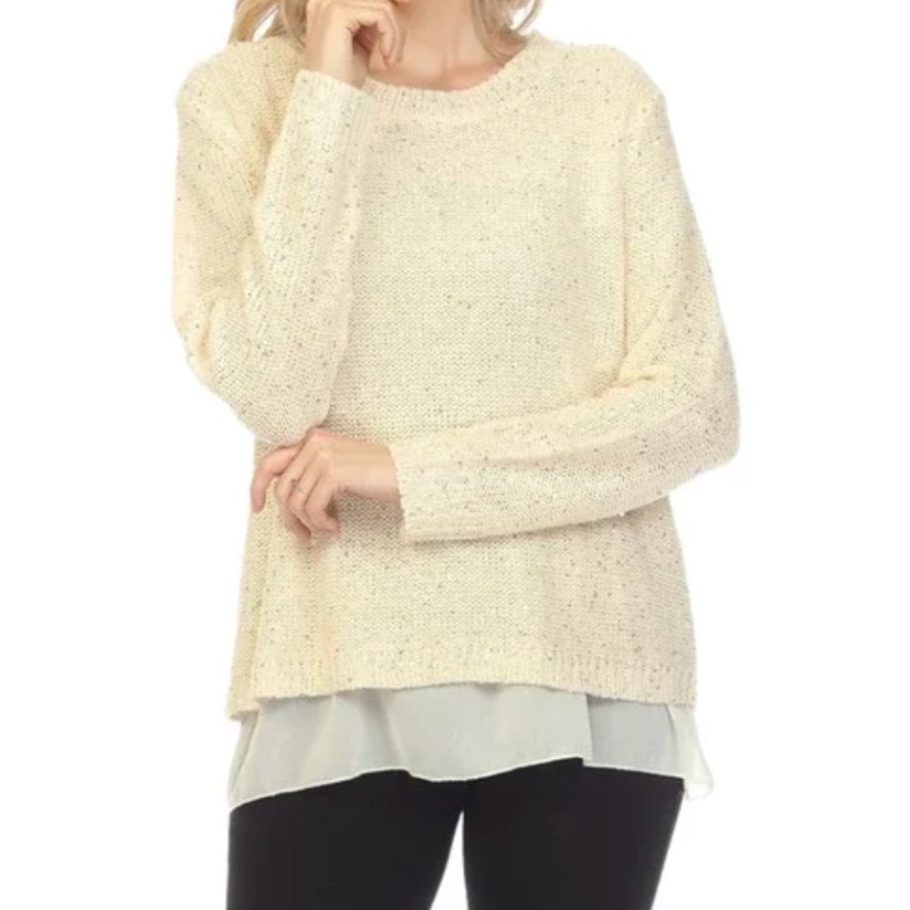 Simply Couture Cream Knit Sweater